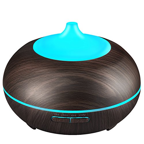 Victsing 300ml aroma essential oil diffuser, wood grain…