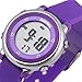 Better line Digital Kids Watch Band with Hourly Chime, Stopwatch, Daily Alarm & Calendar, Water Resistant 30M (Purple)
