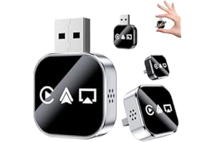 Wireless Carplay Screen, 3 in 1 Bluetooth Mirroring iOS Phone to Car Screen Adapter 2026 Wired to Wireless Portable USB Car P