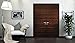 Closet Double Doors 72 x 84 inches | Planum 0010 Chocolate Ash | Frames Trims Levers | Modern Design French Wood Solid Door