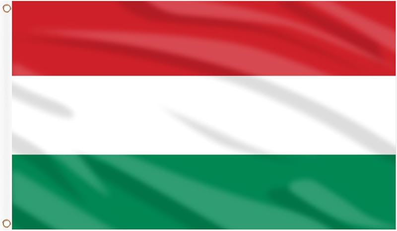 AhfuLife Hungary Flag 5ft x 3ft Double Sided with Brass Grommets