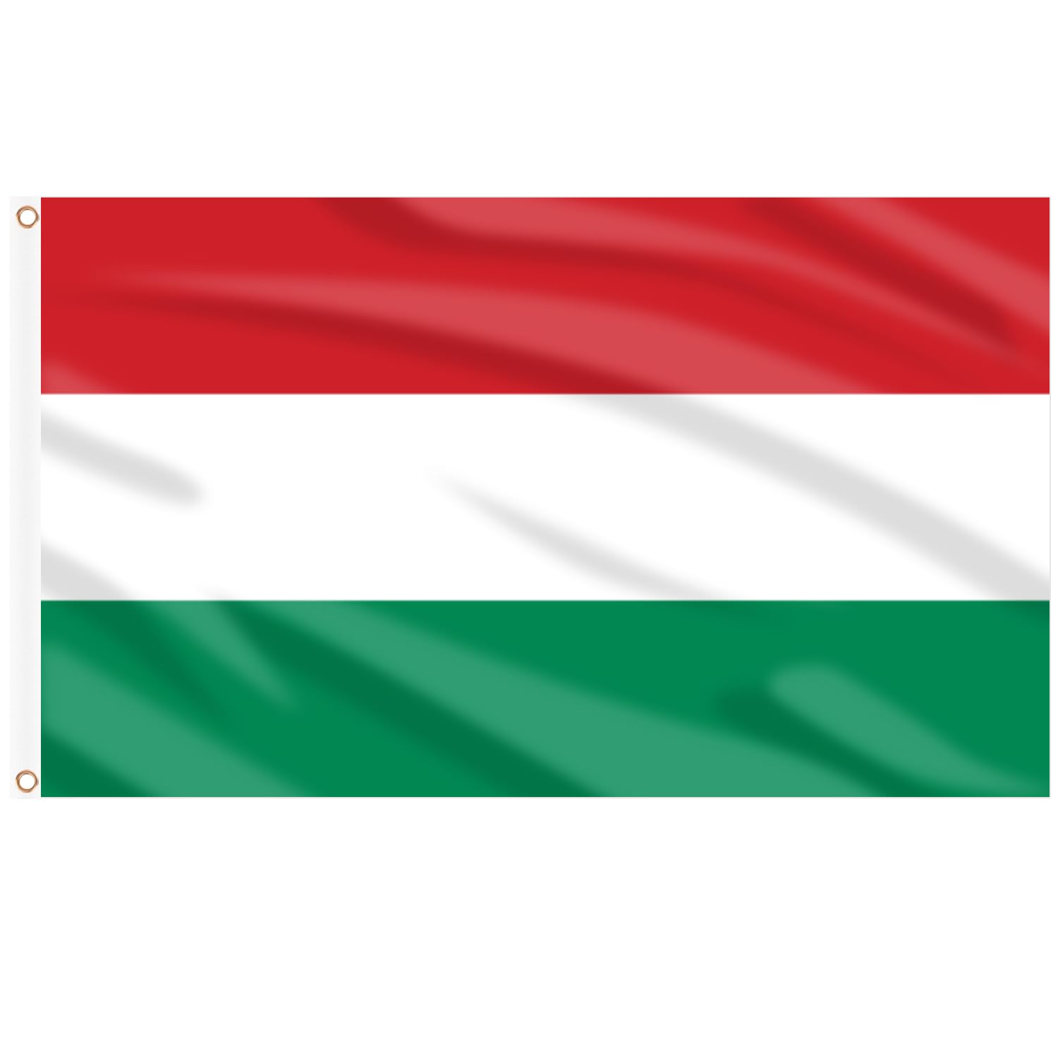 AhfuLife Hungary Flag 5ft x 3ft for Party Decorations, 2Pcs Large Hungarian Flag Double Side with Brass Eyelets for National Day Eurovision Football Word Cup Party Decorations — image 1