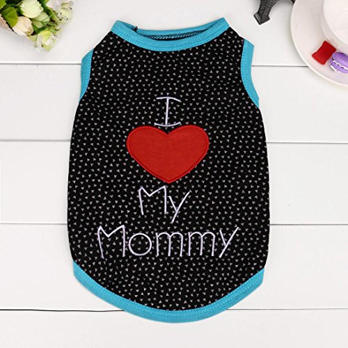 Sumen Small Pet Dog Clothes Fashion Vest Puppy Cat Apparel (M, Blue) - Thumbnail 2