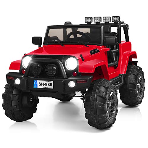 Purchase Costzon Ride On Truck, 12V Battery Powered Electric Ride On Car w/ 2.4 GHZ Bluetooth Parent...