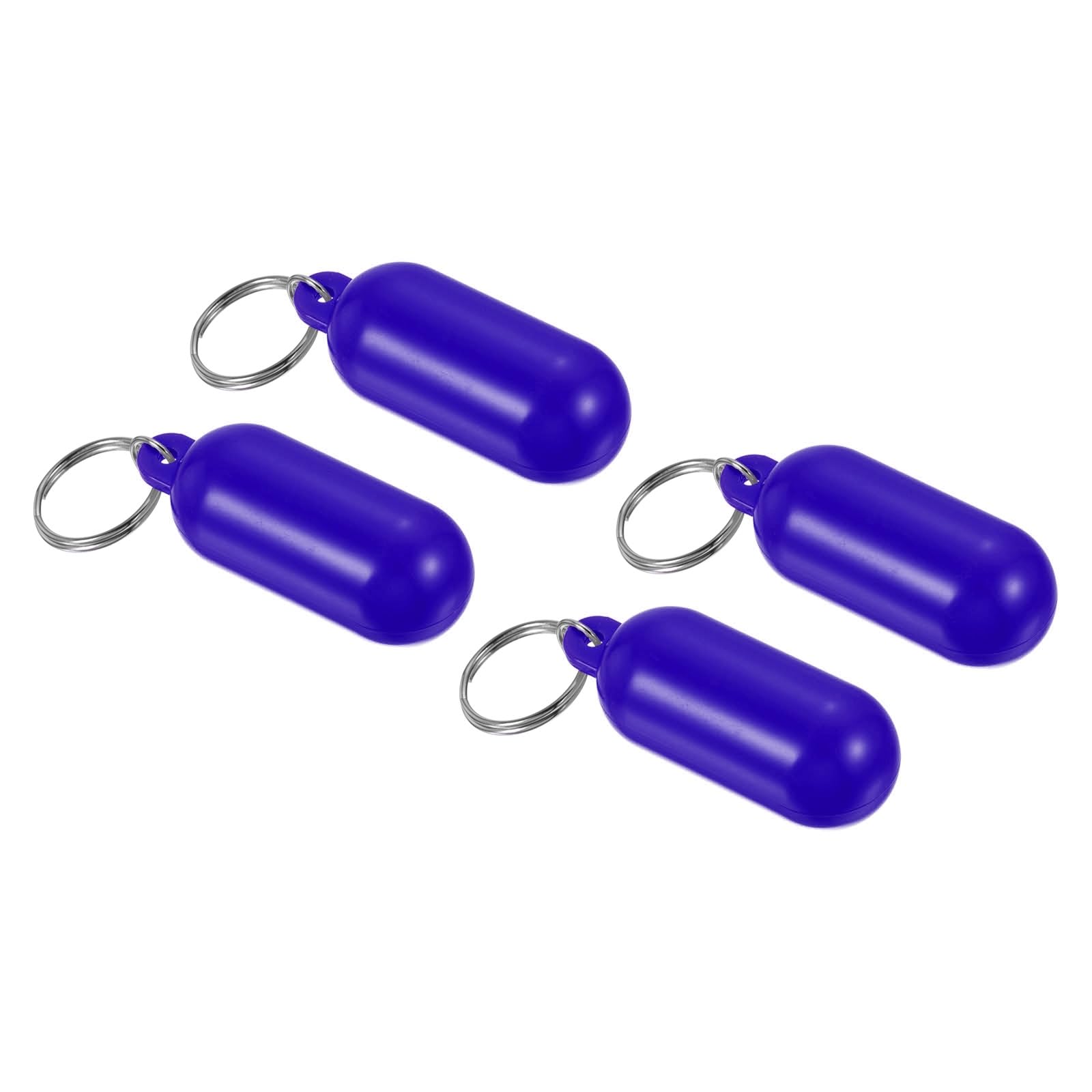 PATIKIL Floating Keychain, 4 Pack Plastic Key Float Surfing Fishing Marine Sailing Key Holder Buoyant Keyrings for Boating Kayaking Water Sports, Blue