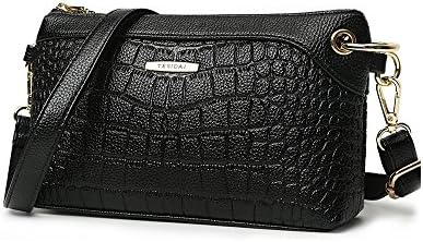 BAGS - Women Travel Tote Shoulder Bag - Handbags - Messenger Satchel Clutch - Adjustable Strap - for Mini Wallet&amp;Purse(Black)