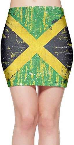 Jamaican Flag Art Women Sexy Skirt Slim Casual Pencil Skirt For Party,Office,Casual