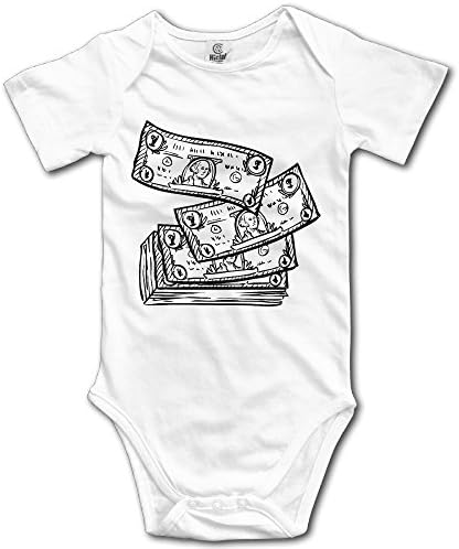XuYongfei Baby Doodle Style Paper Currency Or Dollar Bills Cotton Infant Onesie Baby Bodysuit