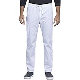 Cherokee Men & Women Scrubs Pant Workwear Professionals Straight Leg Drawstring Plus Size WW030, 3XL, White