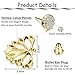 Finrezio 4 Pairs Lotus Flower Bar Stud Earrings for Women Girls Cuff Earrings Ear Jackets Stud Earrings (A:Silver and Gold)