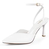 Ankis Slingback Heels for Women Closed Toe Women's Pumps Kitten Heel Wedding Party Casual Dress Shoes
