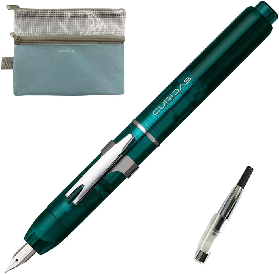 Platinum Curidas PKN7000 Full Nib Holder with Converter Set, #43 Urban Green, 1 stück (2er Pack)