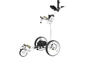 BAT-CADDY ELECTRIC GOLF CADDY BATCADDY X8R Battery Powered Golf Push Cart with Remote, Dual Motor, 9-Speeds and Reverse, Cruise Control, Anti-Tip Wheels, and Downhill Control