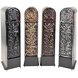 Ore Mail Vaults - Premium Package Drop Box/Package Mailbox/Parcel Mailbox, Heavy Duty (MV - 2 Door - Gold - Climbing Leaf Design)