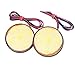 Qiorange Pair 24 LED Round Reflectors Tail Brake Stop Marker Light Truck Trailer RV ATV Motorcycle Amber Yellow