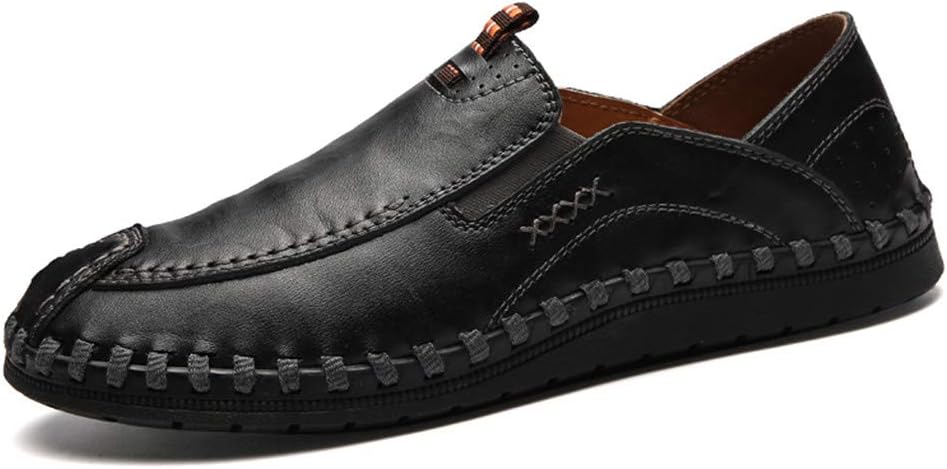 Juoceanimk Leather Men Casual Loafers Comfortable Business Office Shoes Driving Moccasins Slip On