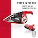 Dirt Devil Flipout Cordless Handheld Vacuum Cleaner, Cord Free Hand Vac, Rechargeable, Small, 16V Lithium, Red, BD10315B