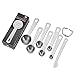 Molecee Measuring Spoons Set Stainless Steel - 7 Pieces Kitchen Aid Metal Spoons includes Teaspoon and Tablespoon Engraved with Leveler and Ring Holder, Measuring Tiny Dry and Liquid Ingredients