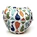Nageuret Reusable Swim Diaper, Adjustable & Stylish Fits Diapers Sizes N-5 (8-36lbs) Ultra Premium Quality for Eco-Friendly Baby Shower Gifts & Swimming Lessons (Fish- Red, Green, Blue) primary