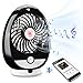 Qoosea Bluetooth Speaker Fan USB Fan with integrated Bluetooth Speaker (3-Speed) Desk fan Mini Quiet table Fan desk-fan Rechargeable Battery (1800 mAh) Support TF up to 64GB Outdoor Indoor(Black)