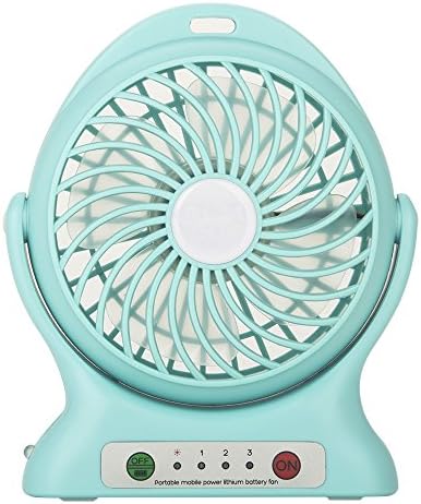 Beanhark Portable Fan, Mini Usb Rechargeable Fan with 2000mAh Power Bank and Flashlight,Cooler Cooling Desktop Fan Mini.for Traveling,Fishing,Camping,Hiking,Backpacking,Baby Stroller (Blue)