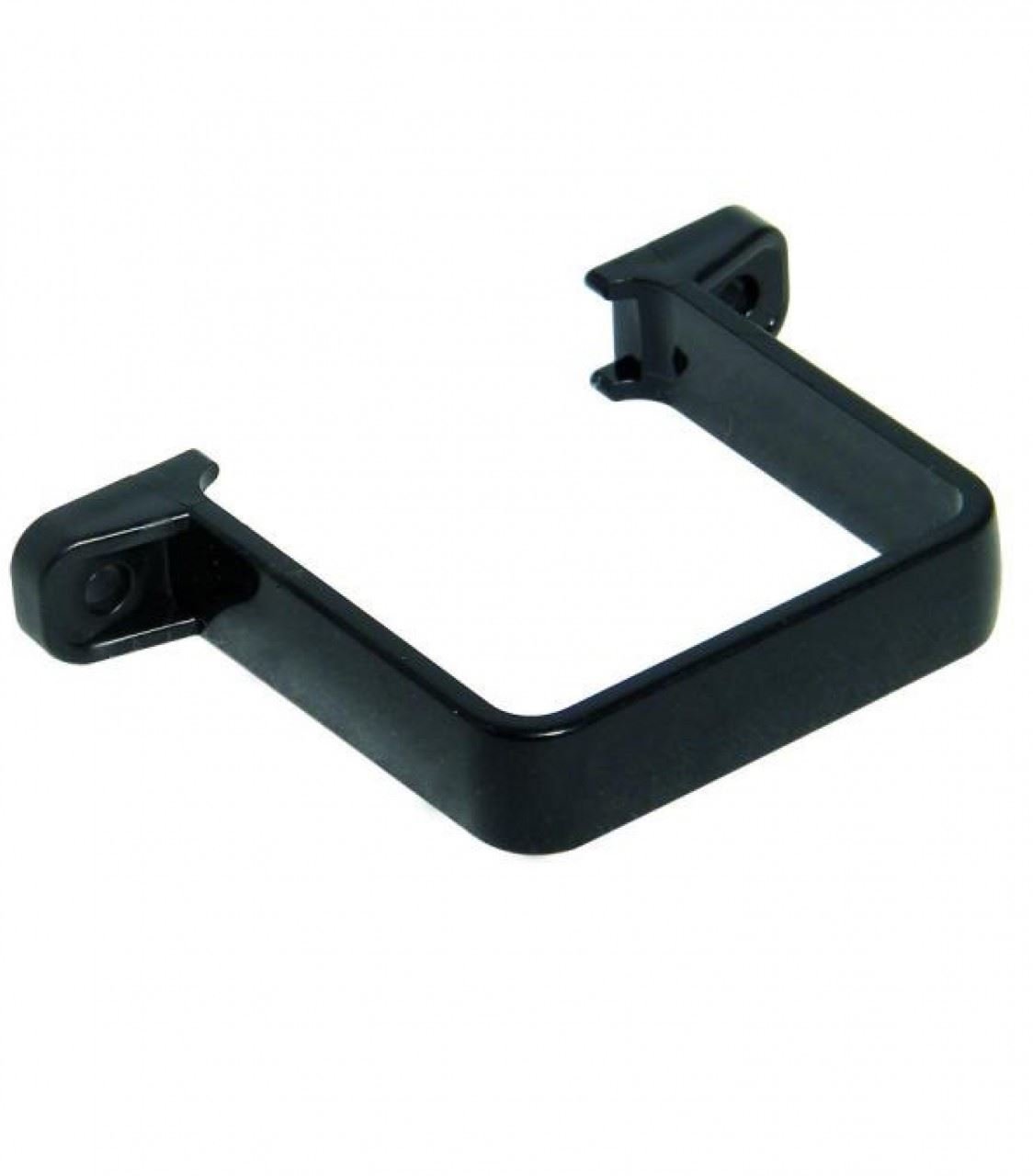 FLOPLAST 65mm Square Flush Down Pipe Clip - Black - Bag of 5