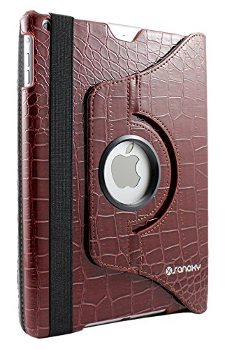 SANOXY 360° Rotating Stand PU Leather Case for iPad Air/iPad 5/5th Gen, Camouflage Brown (SANOXY-IPAIR-360CS-CROCOBRN)
