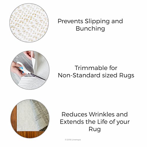 Linenspa NonSlip Area Rug Pad 8 x 10 Feet Excellent Grip Indoor