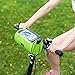 Crytech 2 in 1 Bike Top Tube Front Frame Phone Bag Waterproof Cycling Phone Mount Bag Bicycle Handlebar Holder Storage Case Pack with Touch Screen Sun Visor Fits Phone Below 5.5 Inch (Green)thumb 3