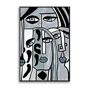 Framed Home Artwork Portrait for Living Room Bedroom