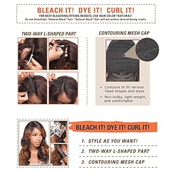 Amazon Com Bare Natural Unprocessed Hair 2 Way L Shape Part