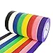 Colored Masking Tape Variety Pack - Arts & Crafts Supplies, Labeling, Classroom Decorations or Kids Activities - Set of Colored Tape, Including Yellow, Black, Red - 8 Pack - 1 Inch x 54 Yards