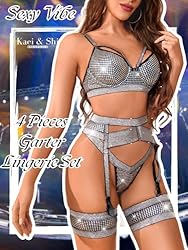 Kaei&Shi Shiny Reflective Glitter Sparkly Top