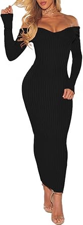 bodycon sweater maxi dress