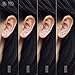 1 Pair 925 Sterling Silver Flowers Cubic Zirconia Ear Cuff Wrap Earring