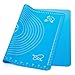DYQWT Large Massive Pastry Fondant Silicone Work Rolling Baking Mat with Measurements GJD01,Blue