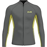 GoldFin Wetsuit Top Men, 2mm Wetsuits Jacket Long Sleeve Neoprene Tops for Water Sports Aerobics Diving Surfing Swimming
