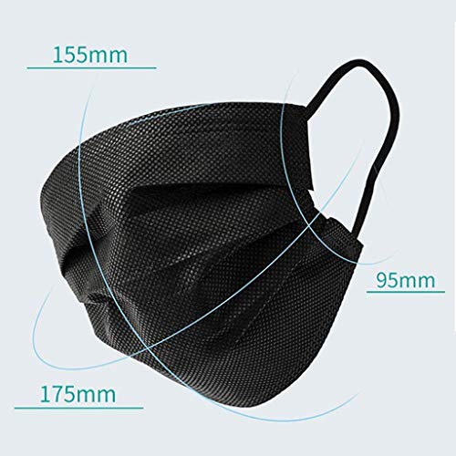 20/30/100PCS Halloween Masks for Adults, 3 Layer Black Cloth Daily Decoration for Outdoors, Outings, Dinners, Schools and Other Public Places (20pcs)
