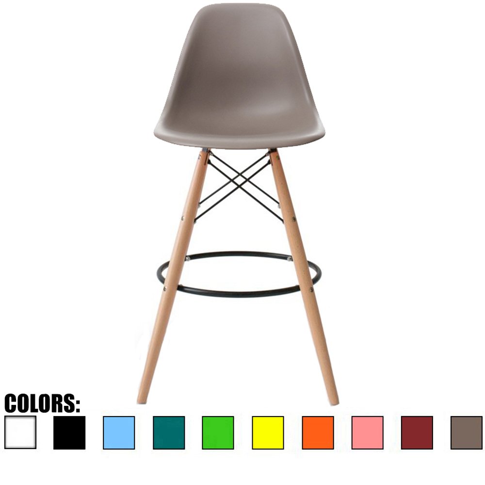 Best grey eames plastic molded chairs