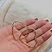 Women's Stainless Steel Gold Plated Heart Shape Hinged Large Hoop Earring,Anti-allergy