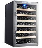 Kalamera 28 Bottle Stainless Steel Freestanding Wine Refrigerator
