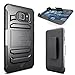 Galaxy S7 Case, CellBee [Rigid Armor] Dual Layer Heavy Duty Holster (Built-in Credit Card Slot Clip) Case with Kickstand and Locking Belt Swivel Clip - Retail Packaging Warranty Applied (Rigid Metal)