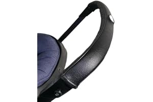 MINILUJIA Removable Zipper PU Leather Handlebar Cover Sleeve Protect Case Compatible with Doona Car Seat & Strollers (Black)