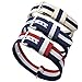 4pc 20mm NATO Ss Nylon Striped Blue/Yellow,Blue/Orange,Blue/Pink,Blue/White Replacement Watch Strap Band