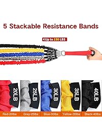 Juego de bandas de resistencia con asas de espuma, anclaje de puerta, correa de tobillo, bolsa de transporte, folleto de guía   Fundas de nailon protectoras   anti enganche   100% garantía de vida   ambos hombres y mujeres están disponibles