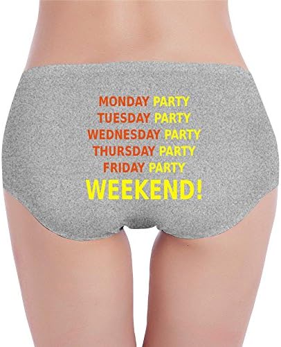 Custom Women's Funny Low-Waist Sporty Weekend Party Brief Hipsters Ash S