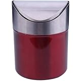 Bambus Tischabfalleimer mit Schwingdeckel Tischmülleimer Holz Küchen