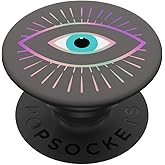 Rainbow Evil Eye Gray PopSockets Adhesive PopGrip