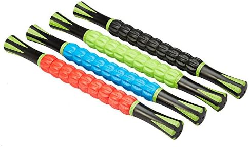 LibraJoy Trigger Point Muscle Roller Stick - Massager for Relief Pain, Sore, Cramping, Massage, Physical Therapy &amp; Body Recovery - 18 Inches (Blue)