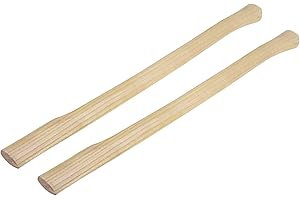 uxcell 35 Inch Wood Replacement Handle Long Curved Replaceable Handle for Axe Hammer Oval Eye 2 Pack